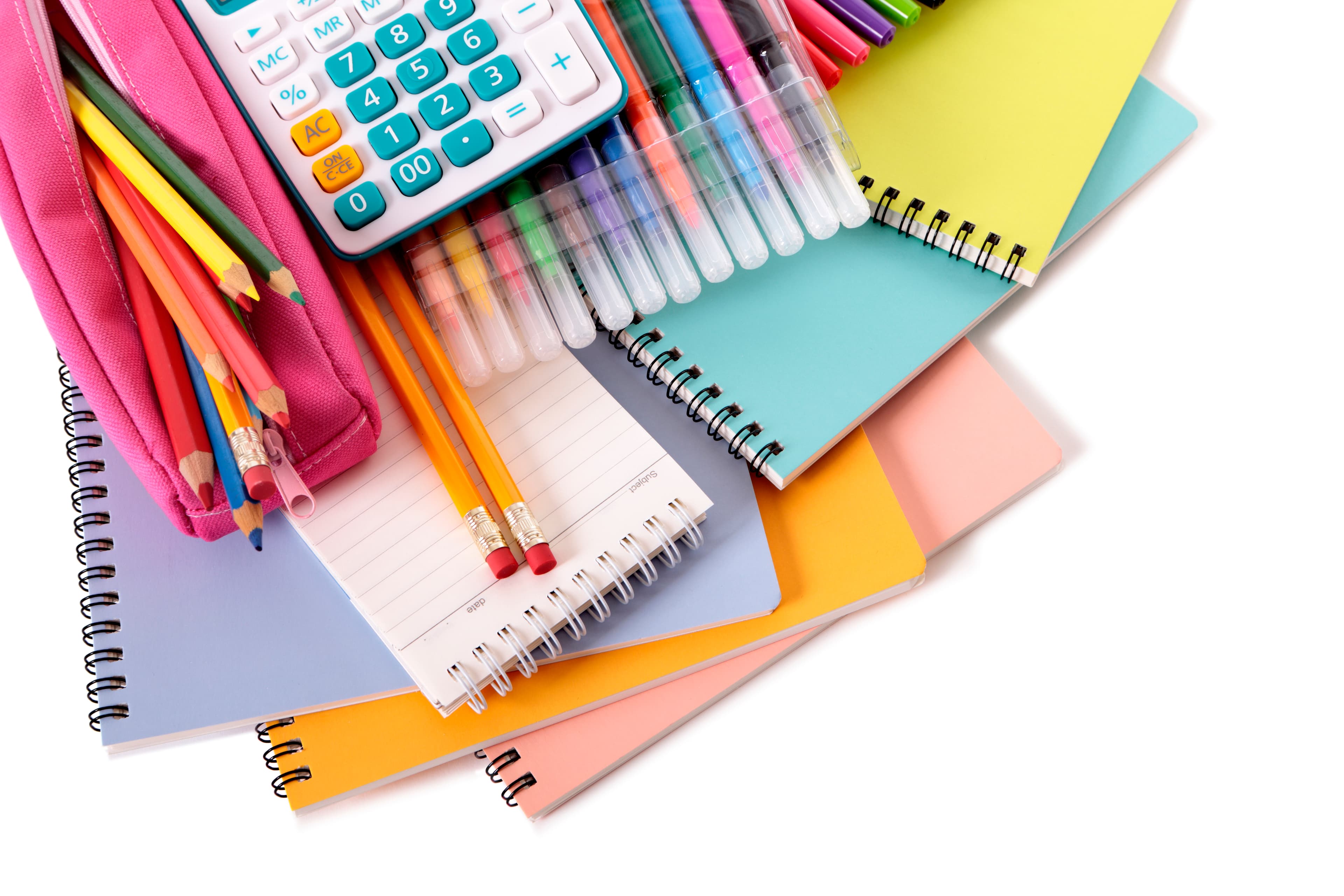 School stationery and learning accessories